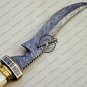 New Damascus Bowie Knife Custom Handmade Damascus Steel Hunting Knife With Fancy Bone Handle