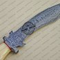 Damascus Bowie Knife Custom Handmade Damascus Steel Hunting Knife With Colored Bone Handle