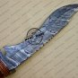 Damascus Bowie Knife Custom Handmade Damascus Steel Hunting Knife With Colored Bone Handle