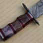 Damascus Bowie Knife Custom Handmade Damascus Steel Hunting Knife With Bone Handle