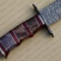 Damascus Bowie Knife Custom Handmade Damascus Steel Hunting Knife With Bone Handle