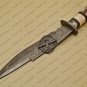 Damascus Bowie Knife Custom Handmade Damascus Steel Hunting Knife With Colored Bone Handle Sheaths