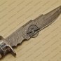 Damascus Bowie Knife Custom Handmade Damascus Steel Hunting Knife With Colored Bone Handle Sheaths