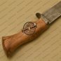 Damascus Bowie Knife Custom Handmade Damascus Steel Hunting Knife + Cow Wood Handle Leather Sheaths