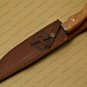 Damascus Bowie Knife Custom Handmade Damascus Steel Hunting Knife + Cow Wood Handle Leather Sheaths