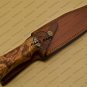 Damascus Bowie Knife Custom Handmade Damascus Steel Hunting Knife Cow Wood Handle Leather Sheaths