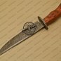 Damascus Bowie Knife Custom Handmade Damascus Steel Hunting Knife Pakka Wood Handle Leather Sheaths