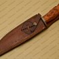 Damascus Bowie Knife Custom Handmade Damascus Steel Hunting Knife Pakka Wood Handle Leather Sheaths