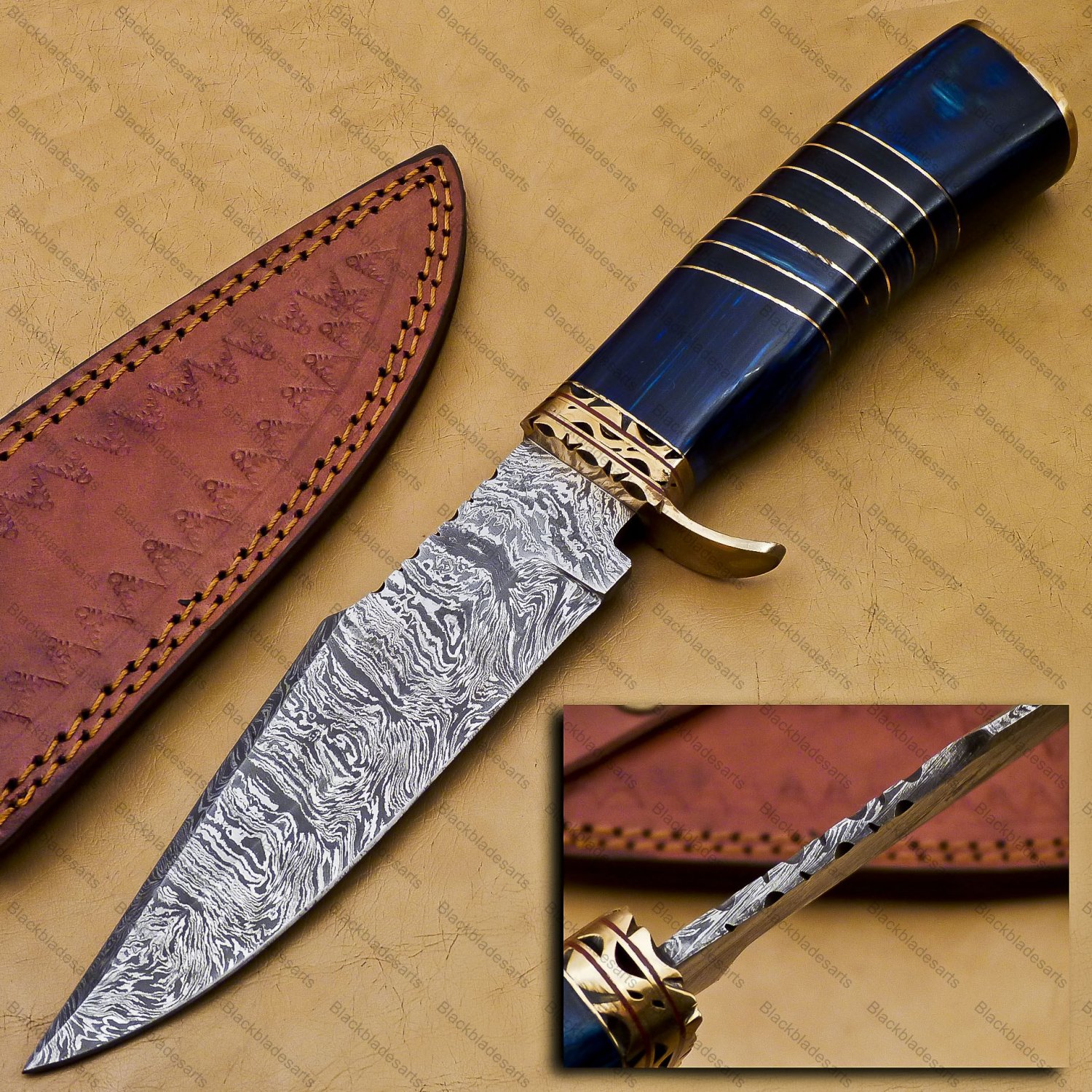Personalized Beautiful Gift Hand Made Damascus Skinner Knife Skinner Knife Wood Handle Anniversary