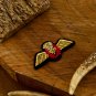 Elegant Bullion Wire Embroidered Badges Custom Handcrafted Patches for Jackets, Hats, Apparel Unique