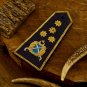 Elegant Bullion Wire Embroidered Badges Custom Handcrafted Patches for Jackets, Hats, Apparel Unique