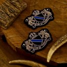 Elegant Bullion Wire Embroidered Badges Custom Handcrafted Patches for Jackets, Hats, Apparel Unique
