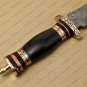 Handmade Damascus Steel Hunting Knife Beautiful Damascus Bowie Knife With Buffalo Horn Great Handle