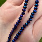 Purple-Blue Faceted Glass Beads