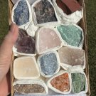 Brazilian Rough Mixed Minerals 12 pc Flat #2