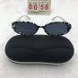 White And Black Frame Sunglasses Free shipping Oval Black Grey Lens Cute shades
