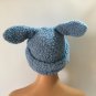 Punk winter blue cute rabbit ears warm hat beanies Free shipping worldwide