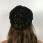 Punk cute rose black hat winter beanies Free shipping worldwide