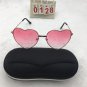 Punk Gold Frame Heart Lens Sunglasses Free shipping 13