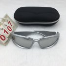 Punk Outdoor Sports Riding Futuristic Silver Frame Cat Eyes Mirror Lens Sunglasses Free shipping 53