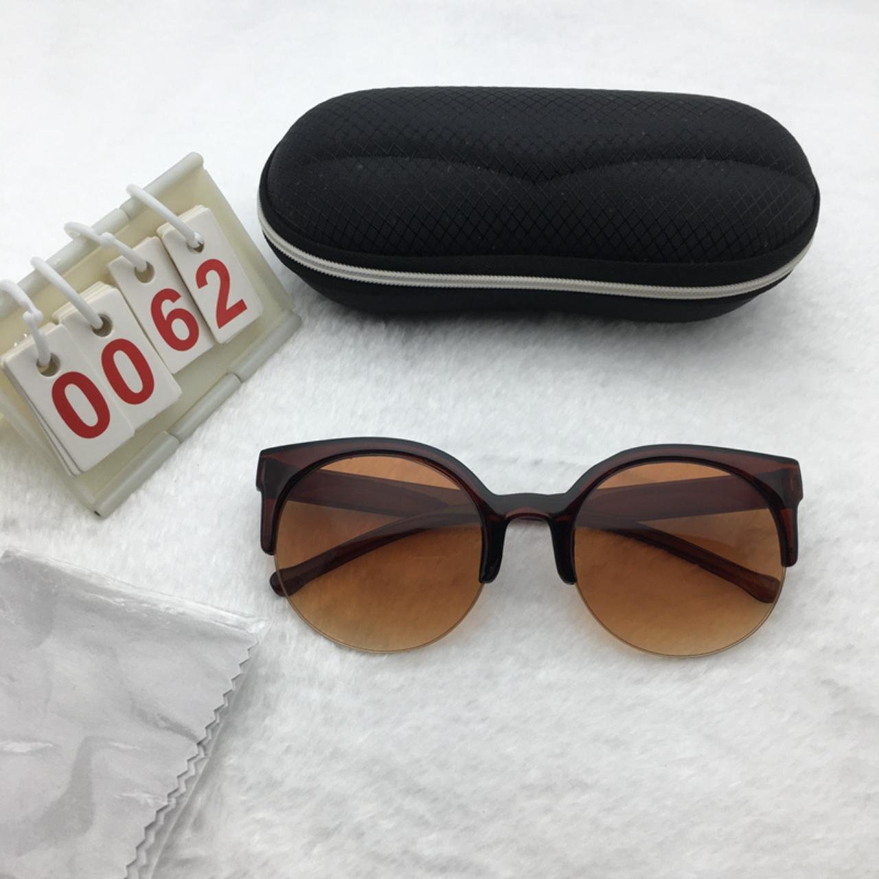 Half Brown Frame Sunglasses Free shipping 64