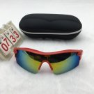 Punk Outdoor Sports Riding Futuristic Red Frame Reflective Lens Sunglasses Free shipping 68