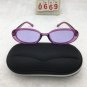 Purple Frame Classic Sunglasses Oval Purple Lens Cute shades Free shipping 70