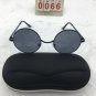 Black Frame Sunglasses Round Black Grey Lens Cute shades Free shipping 107