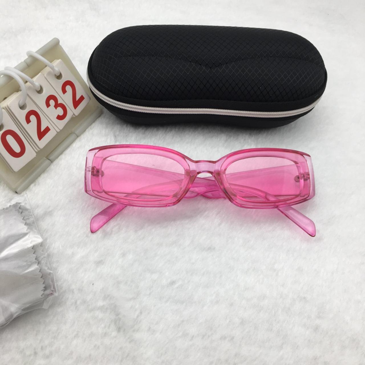 Pink Frame Sunglasses Pink Square Lens Cute shades Free shipping 171