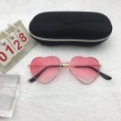 Punk Gold Frame Heart Lens Sunglasses Free shipping 194