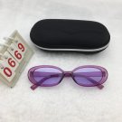 Purple Frame Classic Sunglasses Oval Purple Lens Cute shades Free shipping 211
