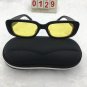 Black Frame Sunglasses Square Yellow Lens Cute shades Free shipping 260