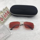 Gold Frame Sunglasses Red Square Lens Cute shades Free shipping 275