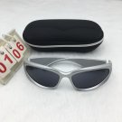 Punk Outdoor Sports Riding Futuristic Silver Frame Cat Eyes Sunglasses Free shipping 327