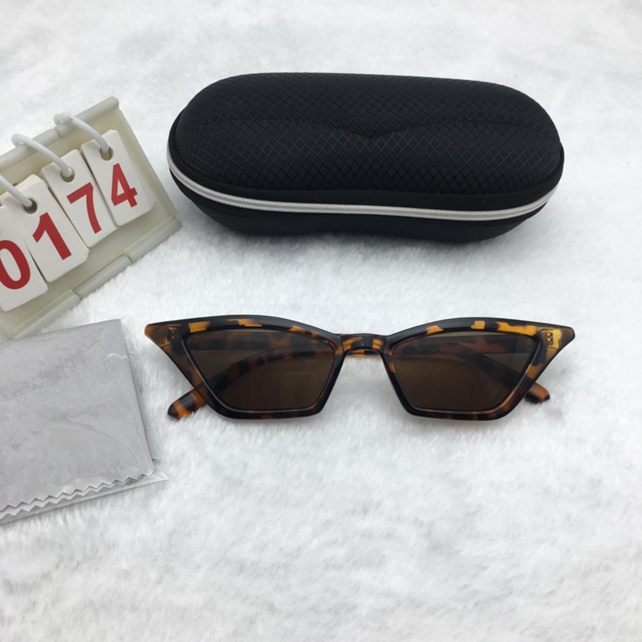 Leopard Brown Frame Sunglasses Cat Eyes Brown Lens Cute shades Free shipping 341