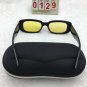 Black Frame Sunglasses Square Yellow Lens Cute shades Free shipping 446