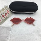 Red Frame Sunglasses Lips Red Lens Free shipping 452