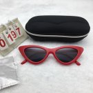Red Frame Sunglasses Cat Eyes Black Grey Lens Cute shades Free shipping 482