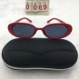 Punk Holiday Red Frame Oval lens Sunglasses Free shipping 539