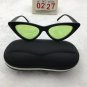 Black Frame Sunglasses Green Cat Eyes Lens Cute shades Free shipping 551