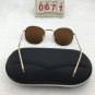 Gold Frame Classic Fashion Sunglasses Round Lens Cute shades Free shipping 556