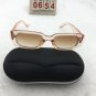 Clear Tea Frame Sunglasses Free shipping 591