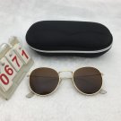 Gold Frame Classic Fashion Sunglasses Round Lens Cute shades Free shipping 618