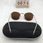 Gold Frame Classic Fashion Sunglasses Round Lens Cute shades Free shipping 618