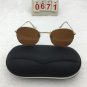 Gold Frame Classic Fashion Sunglasses Round Lens Cute shades Free shipping 618