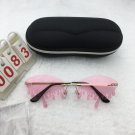 Punk Gold Frame Oval Lens Sunglasses Free shipping 658