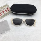 Cream Frame Sunglasses Cat Eyes Black Eyes Lens Cute shades Free shipping 660