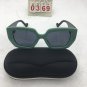 Black Green Frame Sunglasses Free shipping 707