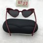 Punk Dark Red Frame Sunglasses Free shipping 724