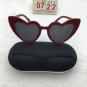 Punk Dark Red Frame Sunglasses Free shipping 724